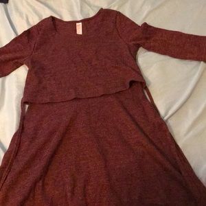 Justice maroon dress